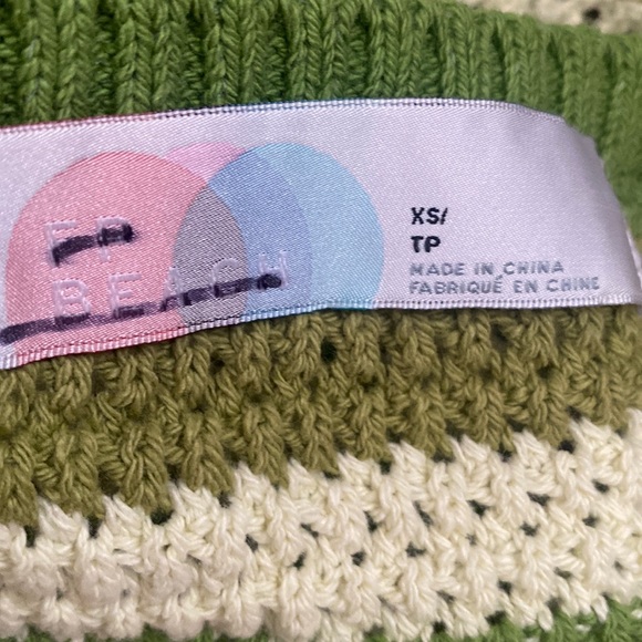 (A8) NEW Free People Beach June Striped Fauxchet Sweater Halter Top, Sz XS, NWOT - Picture 5 of 7